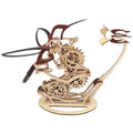 Kinetic Hummingbird Sculpture - 3D Wooden Mechanical Puzzle Kit - 3D Wooden Puzzle by Extoril