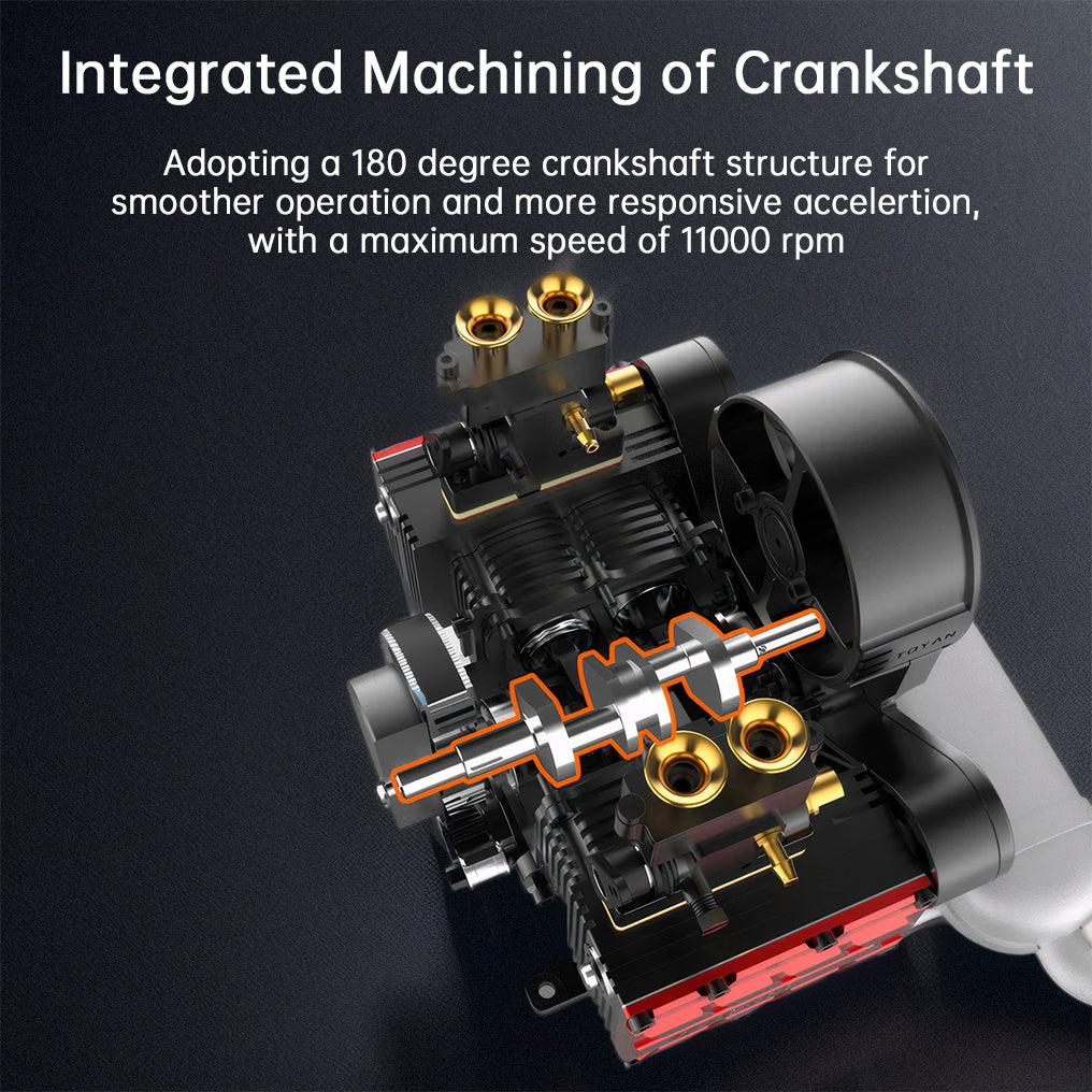 DIY 4 Cylinder Four-Stroke 14cc Nitro H4 Engine Model Kit FS-B400 - DIY Engine Model by Extoril