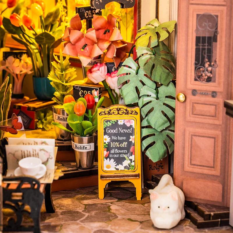 Diy Book Nook Shelf - Floral Corner - DIY Booknooks by Extoril