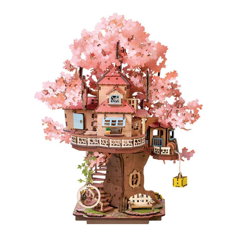Sakura Tree House DIY Assembly Kit - 3D Wooden Puzzle by Extoril
