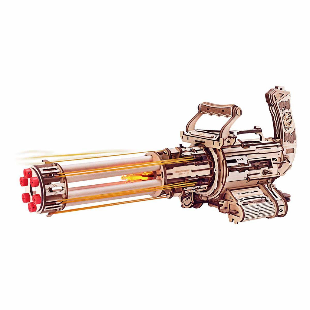 Ultimate Rotating Barrel Machine Gun - 3D Wooden Puzzle Kit - 3D Wooden Puzzle by Extoril