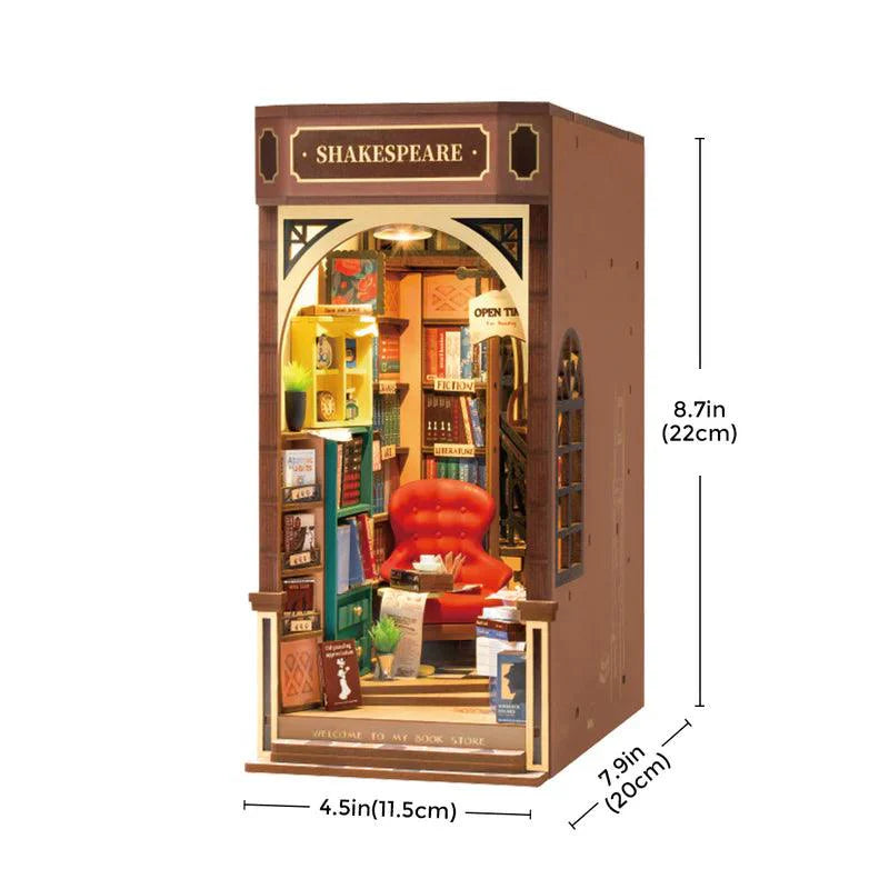 Diy Book Nook Shelf - Shakespeare Bookstore - DIY Booknooks by Extoril