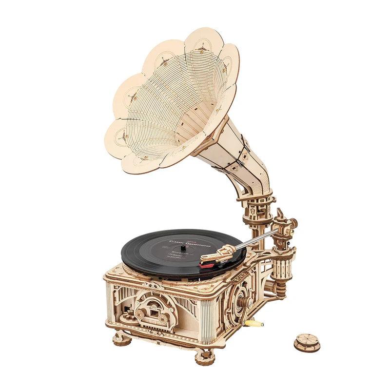 Vintage Melody Maker DIY Wooden Gramophone Kit - 3D Wooden Puzzle by Extoril