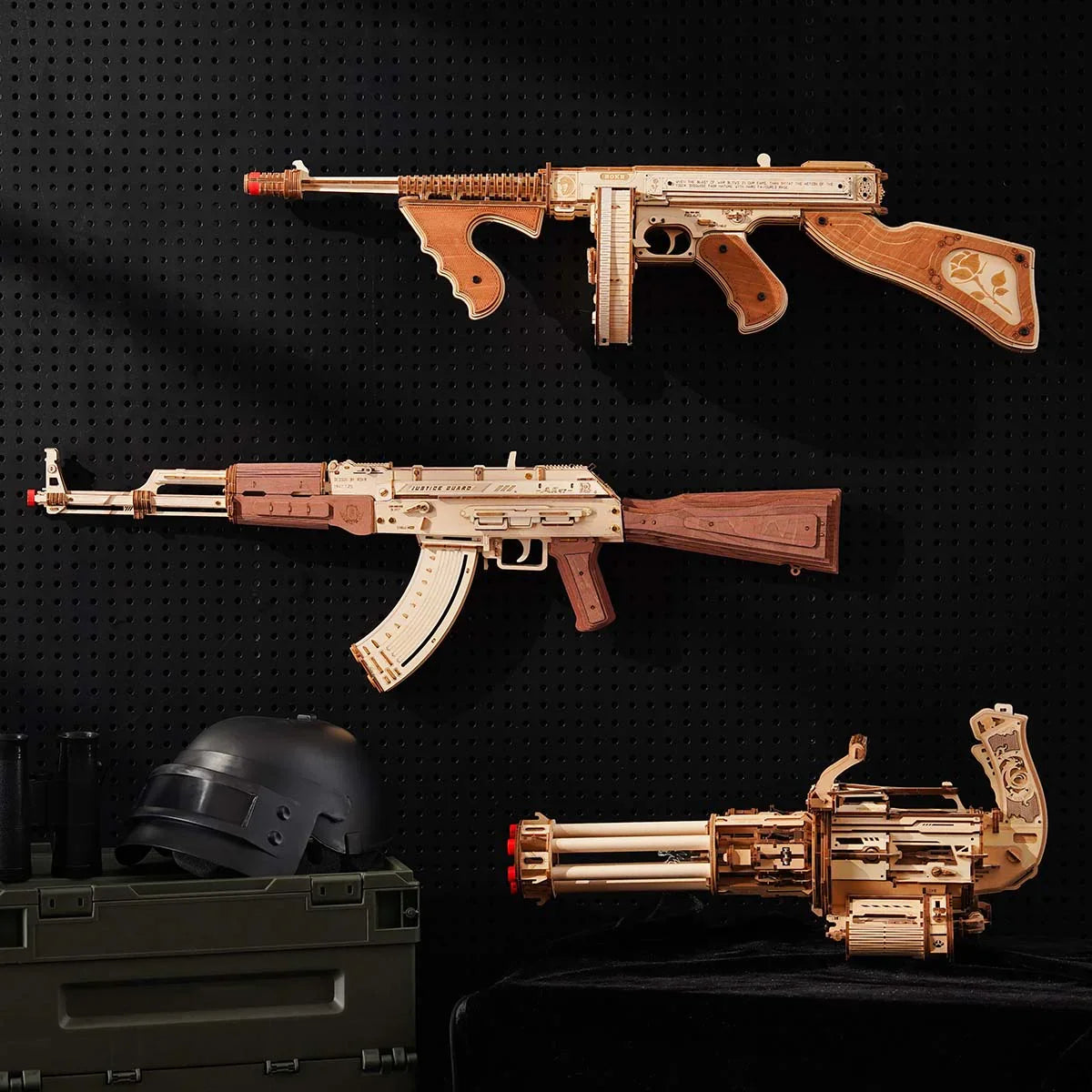 Ultimate Rotating Barrel Machine Gun - 3D Wooden Puzzle Kit - 3D Wooden Puzzle by Extoril