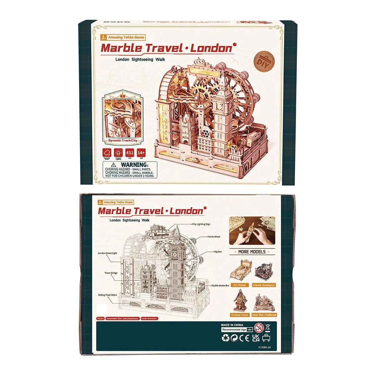 Marble Travel London - 3D Wooden Puzzle by Extoril