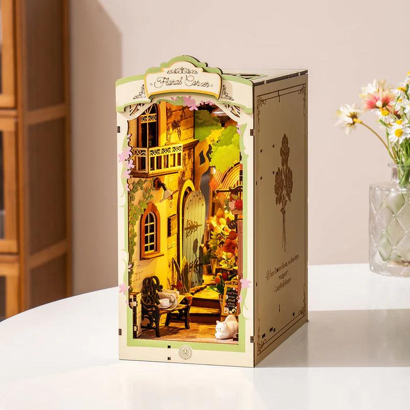 Diy Book Nook Shelf - Floral Corner - DIY Booknooks by Extoril
