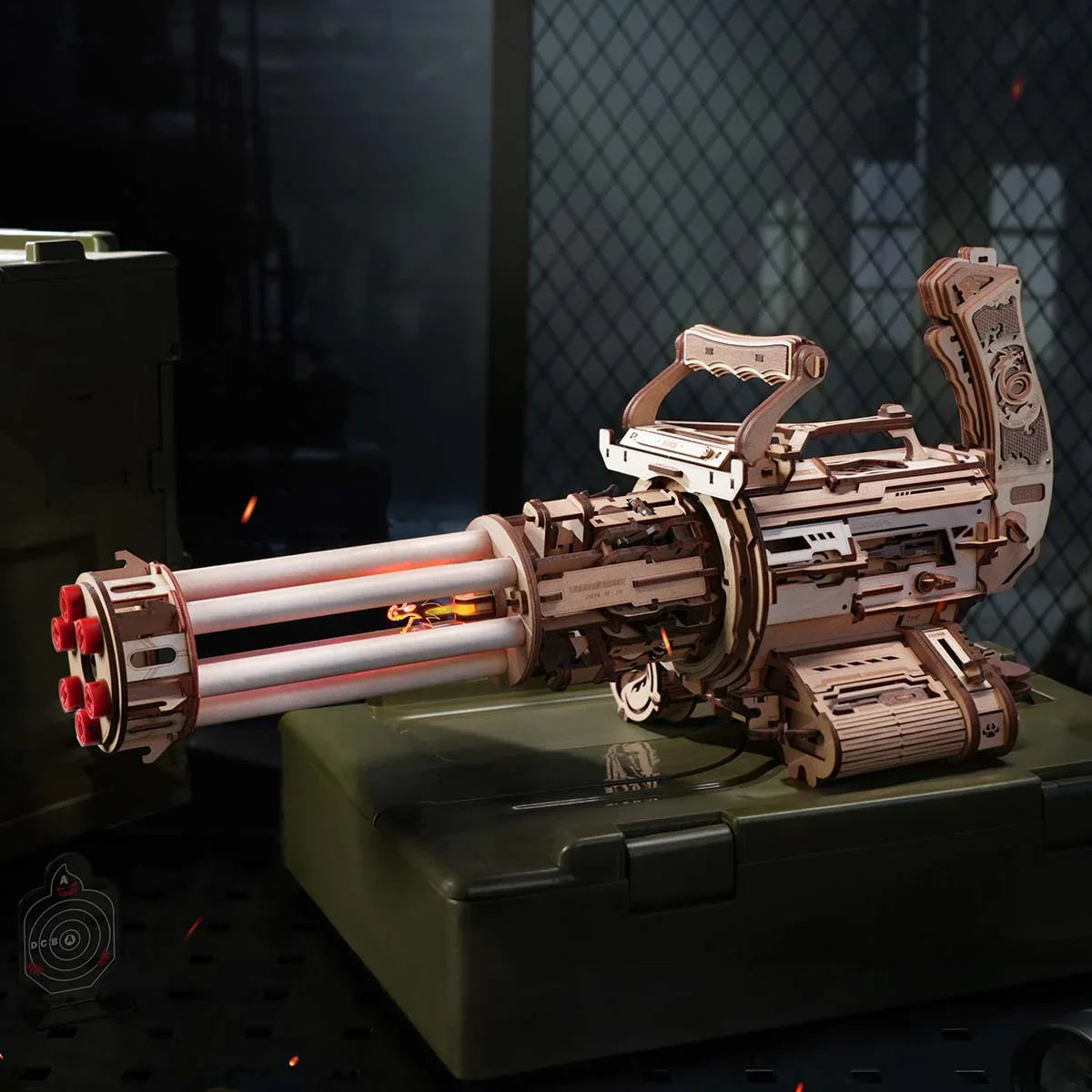 Ultimate Rotating Barrel Machine Gun - 3D Wooden Puzzle Kit - 3D Wooden Puzzle by Extoril