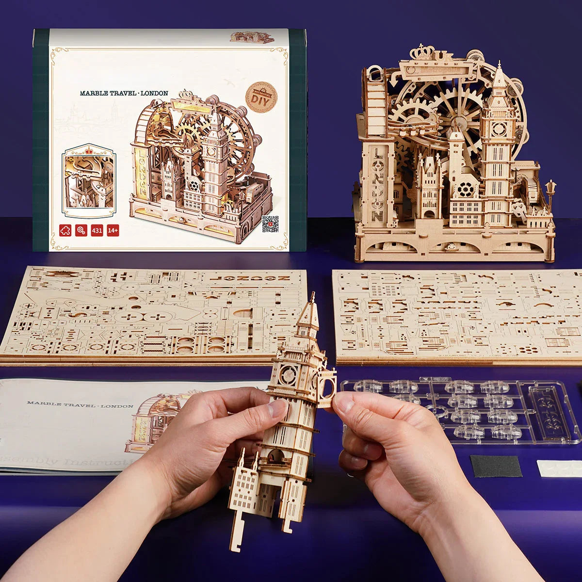 Marble Travel London - 3D Wooden Puzzle by Extoril