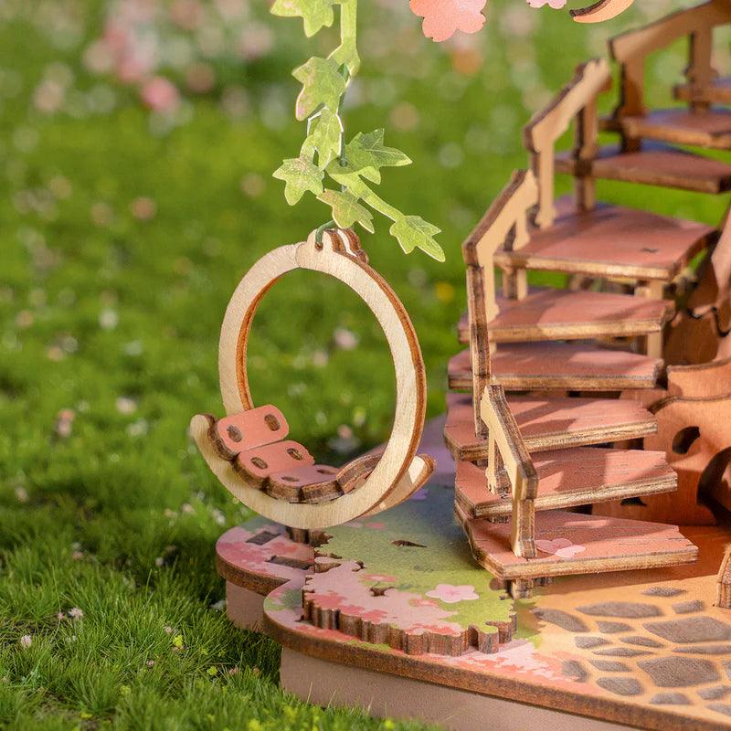 Sakura Tree House DIY Assembly Kit - 3D Wooden Puzzle by Extoril