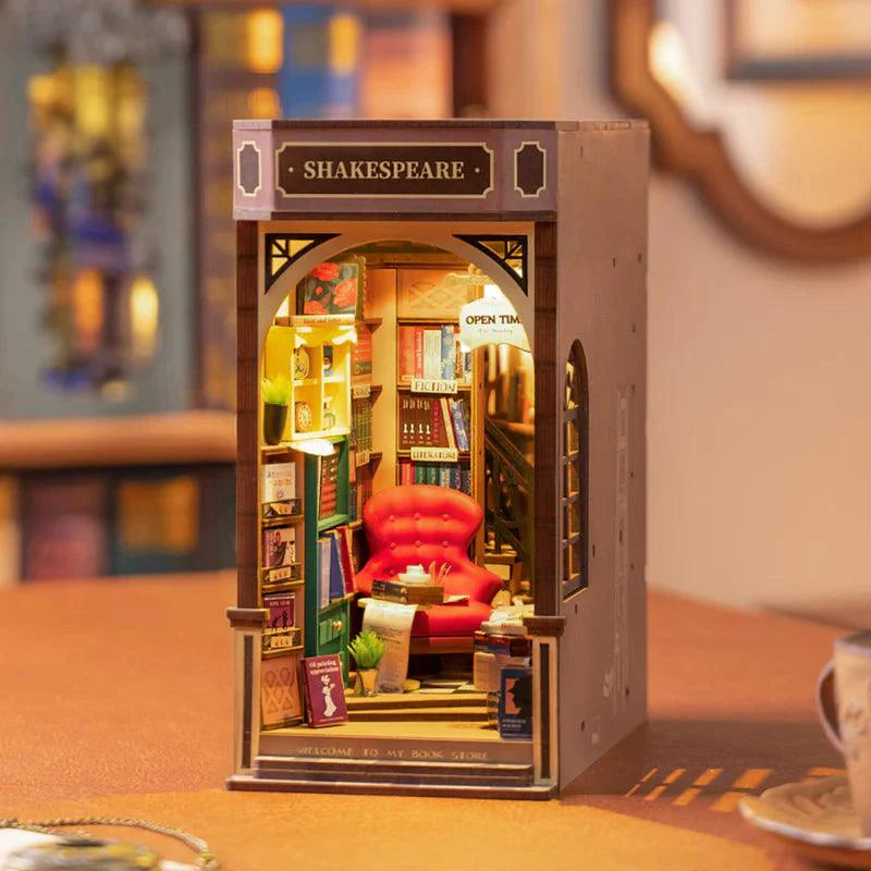Diy Book Nook Shelf - Shakespeare Bookstore - DIY Booknooks by Extoril