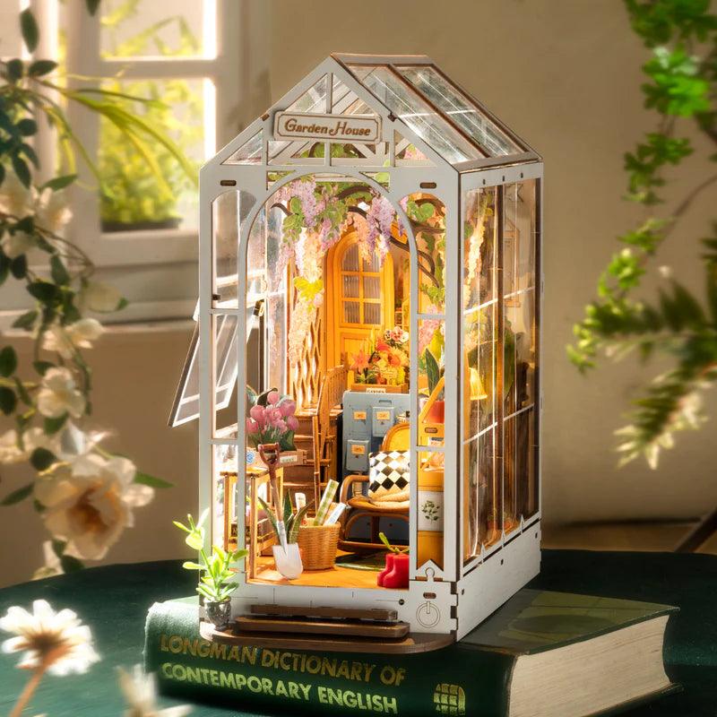 Diy Book Nook Shelf - Holiday Garden House - DIY Booknooks by Extoril