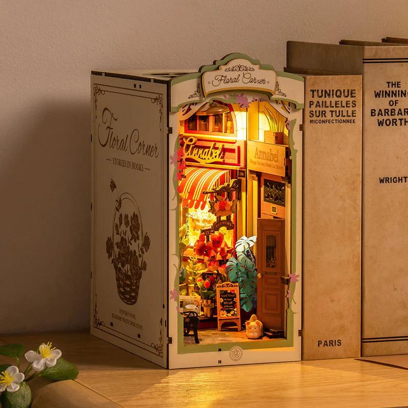Diy Book Nook Shelf - Floral Corner - DIY Booknooks by Extoril