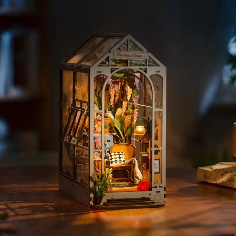 Diy Book Nook Shelf - Holiday Garden House - DIY Booknooks by Extoril