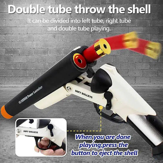 HDS68 Pump Action Nerf Shotgun With Gas Cylinder Double Barrel