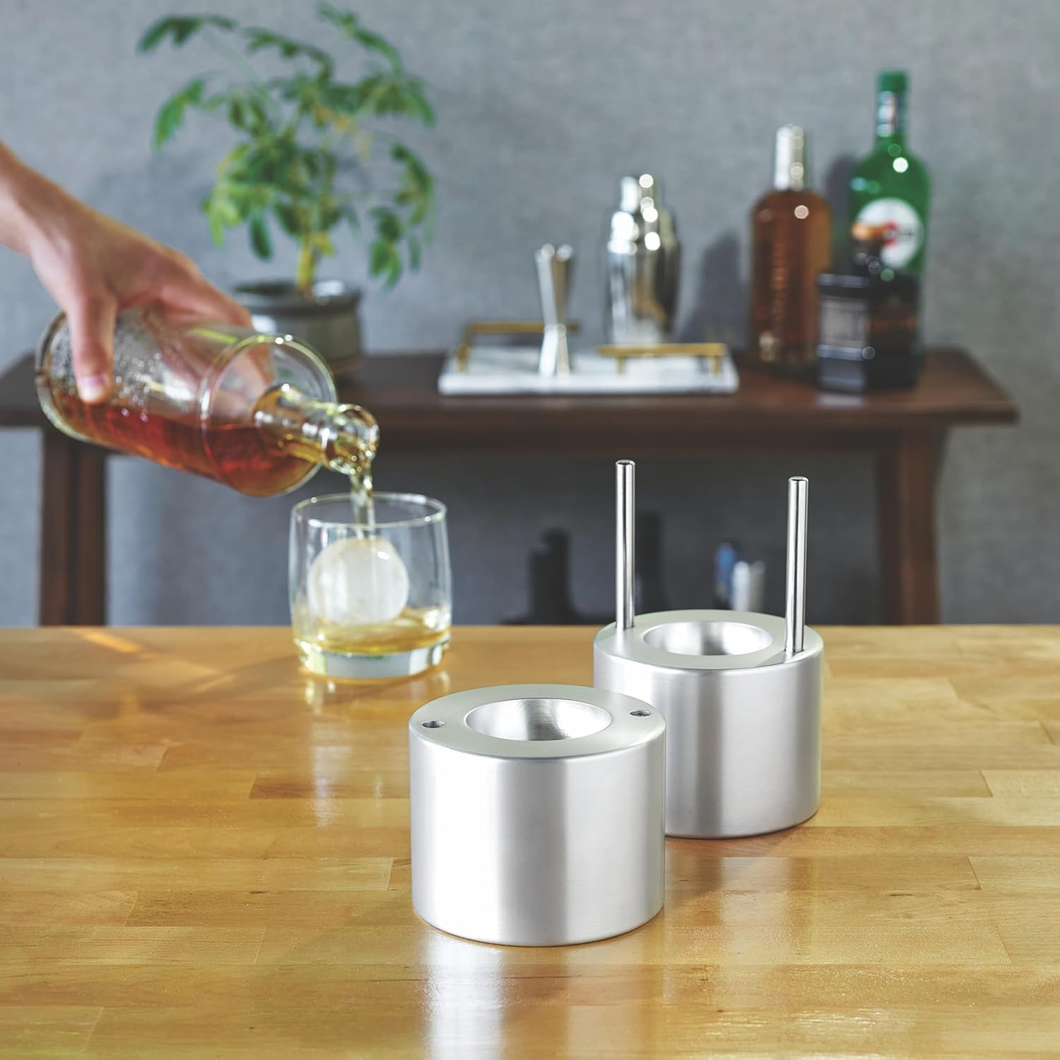 Aluminum Ice Sphere Press 55mm - Clear Ice Ball Maker - Gadget by Extoril