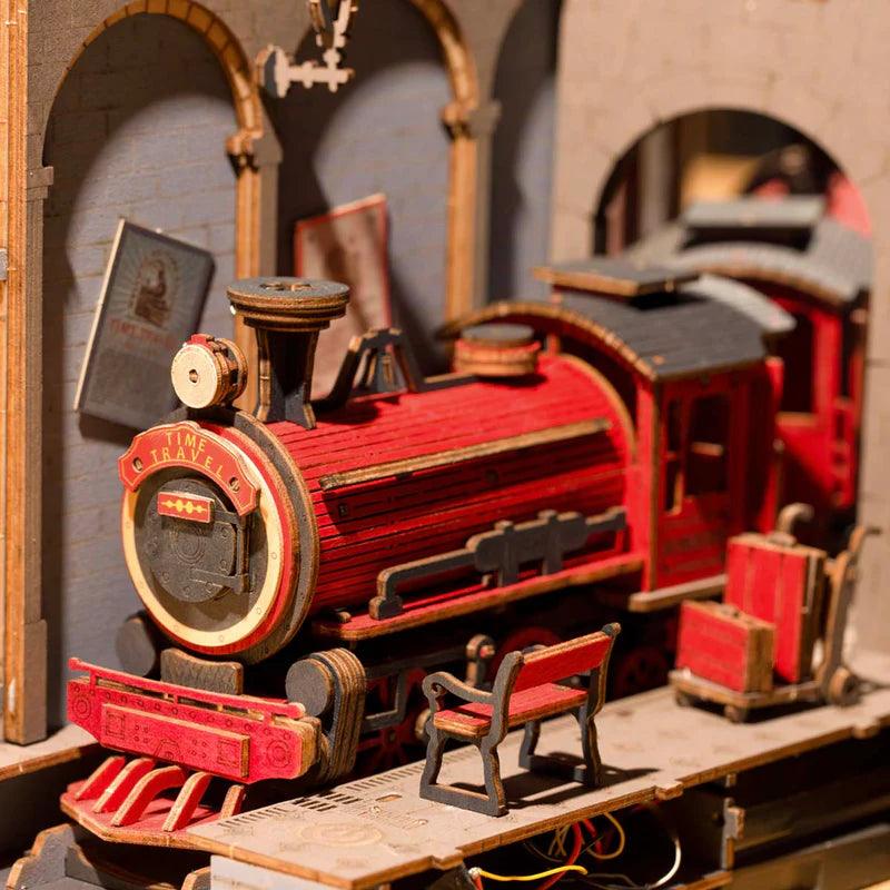 Diy Book Nook Shelf - Time Travel Railway - DIY Booknooks by Extoril