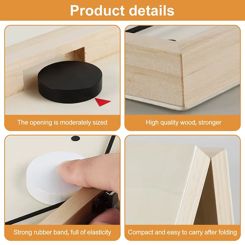 Fast Sling Puck Game Wooden Foldable Foosball Board - Gadget by Extoril