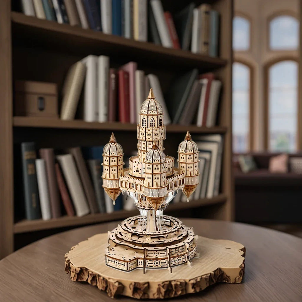 Celestia Castle Illuminated Musical 3D Wooden Puzzle - 3D Wooden Puzzle by Extoril