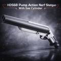 HDS68 Pump Action Nerf Shotgun With Gas Cylinder Double Barrel
