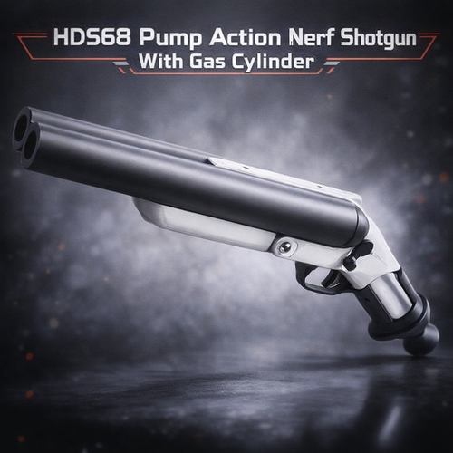 HDS68 Pump Action Nerf Shotgun With Gas Cylinder Double Barrel