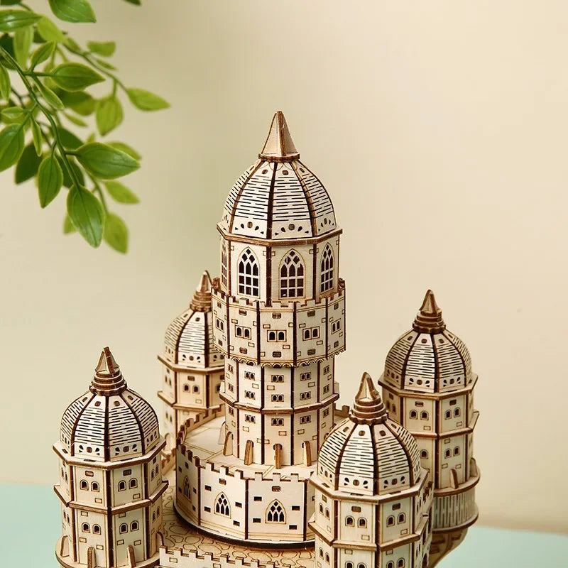 Celestia Castle Illuminated Musical 3D Wooden Puzzle - 3D Wooden Puzzle by Extoril