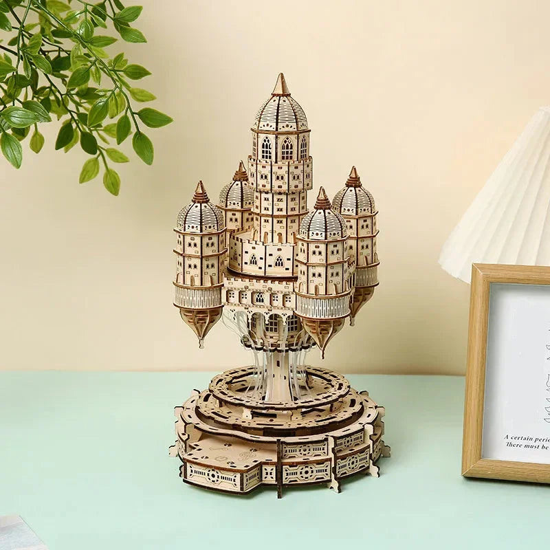 Celestia Castle Illuminated Musical 3D Wooden Puzzle - 3D Wooden Puzzle by Extoril
