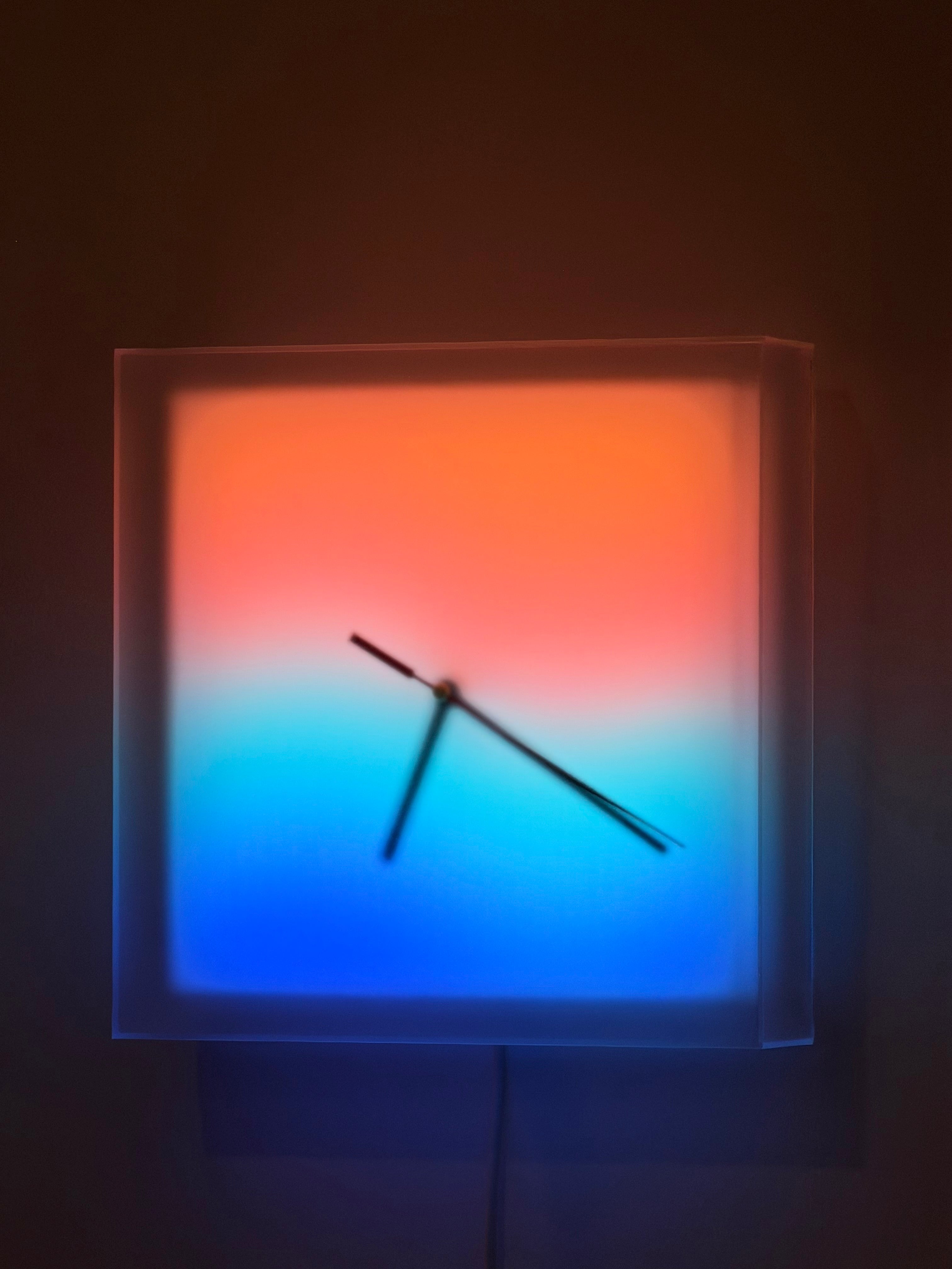 Solarglow Aurora Clock sunset orange and blue gradient