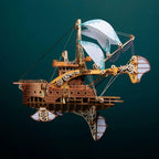 Steampunk Fantasy Airship 3D Wooden Puzzle Model - 3D Wooden Puzzle by Extoril