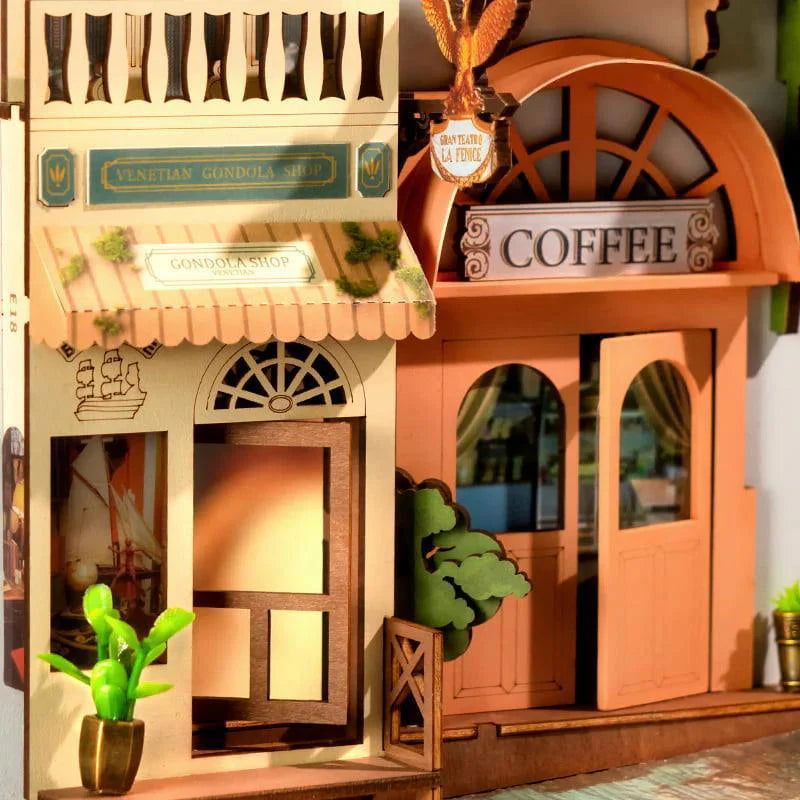 Diy Book Nook Shelf - Romantic Venice Escape - DIY Booknooks by Extoril