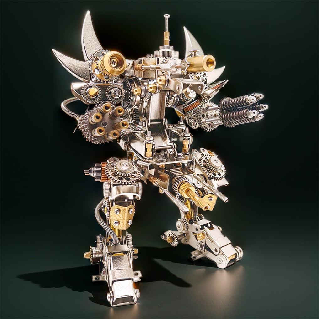 Titan Guardian Mecha Watch Stand - 3D Metal Puzzle - 3d metal puzzle by Extoril