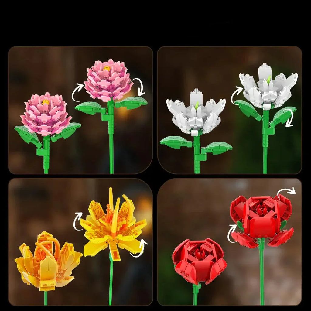 Flower Bouquet Building Set - 18PCS - DIY Flower by Extoril