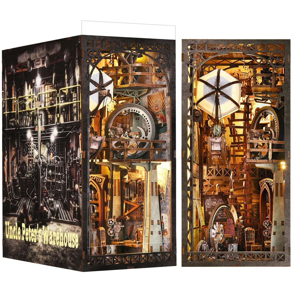 Diy Book Nook Shelf - Uncle Peter's Steampunk Warhouse - DIY Booknooks by Extoril