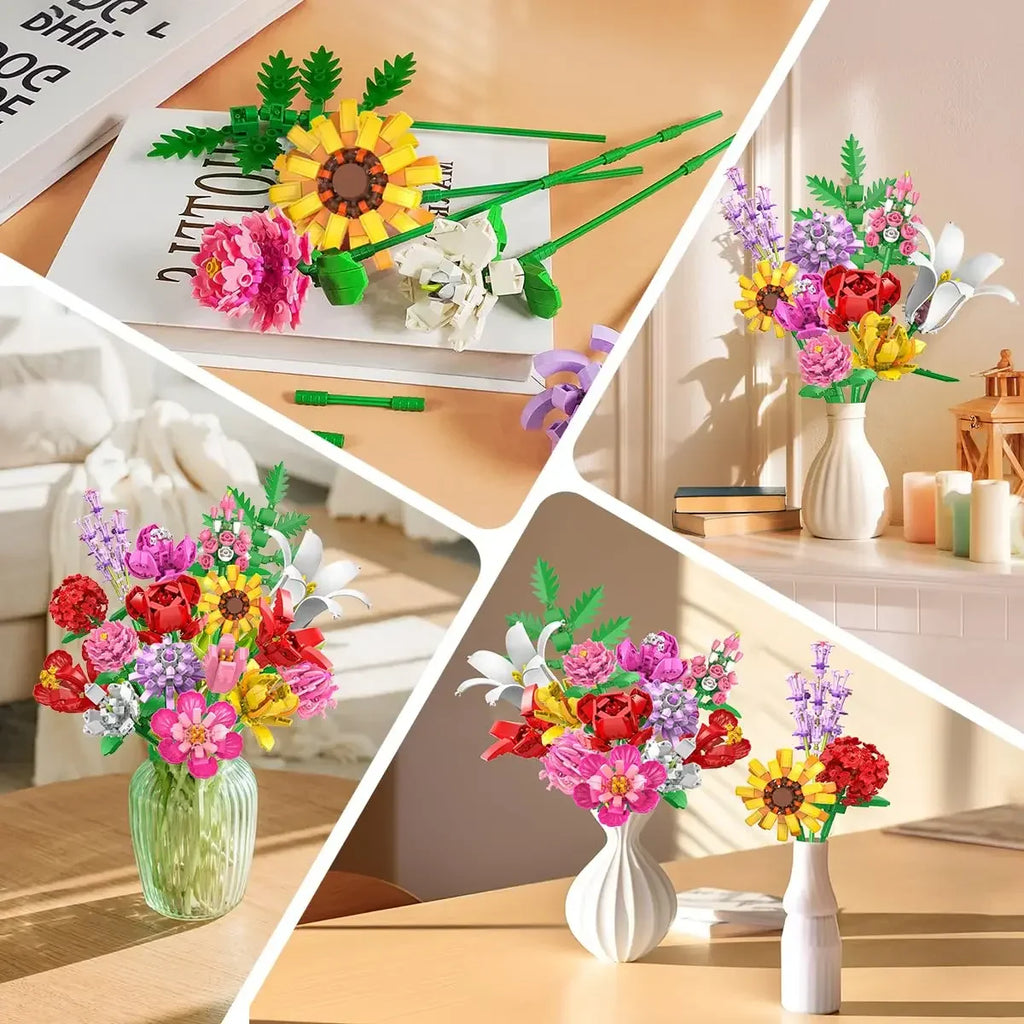 Flower Bouquet Building Set - 18PCS - DIY Flower by Extoril