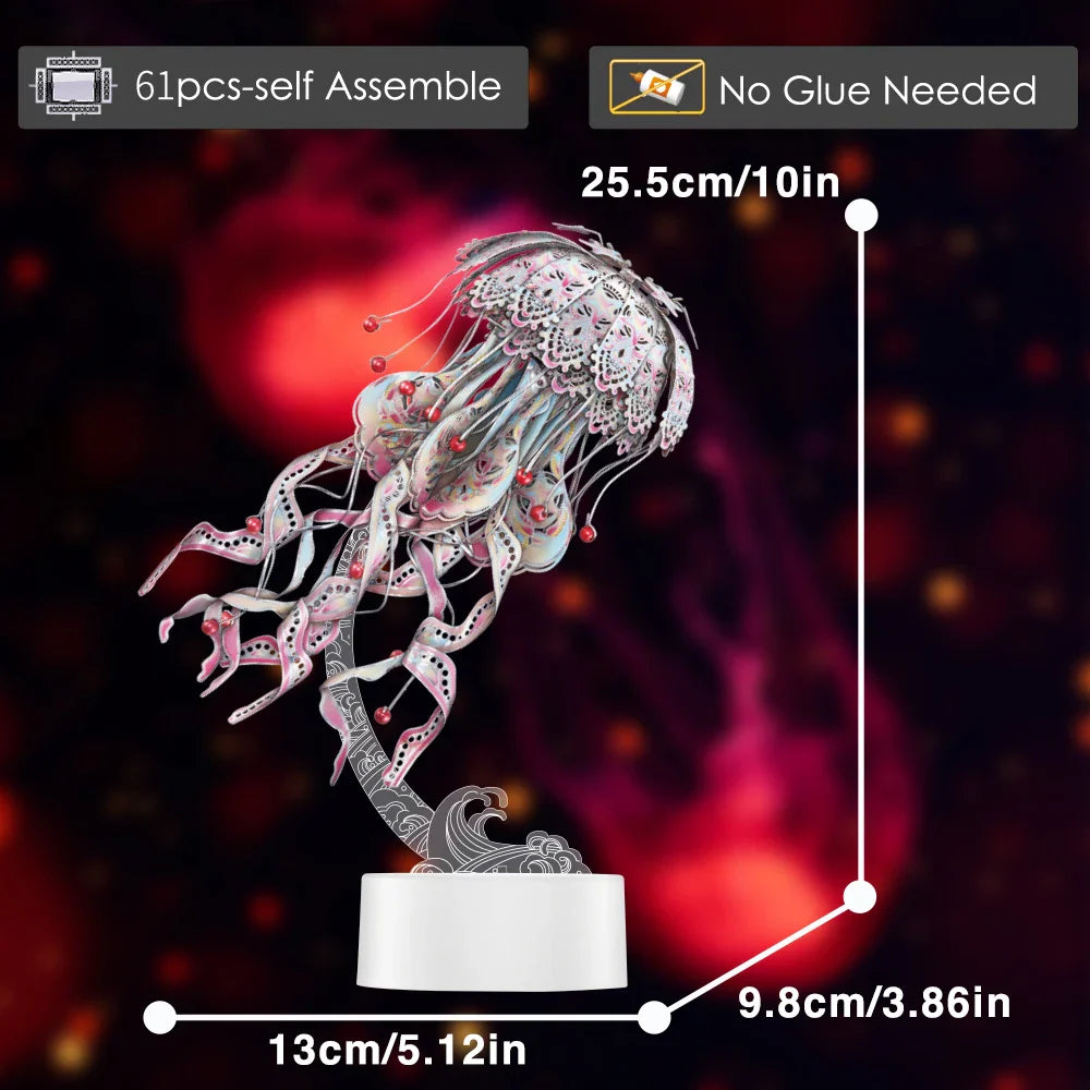 3D Metal Puzzle Jellyfish Kit - 3d metal puzzle by Extoril