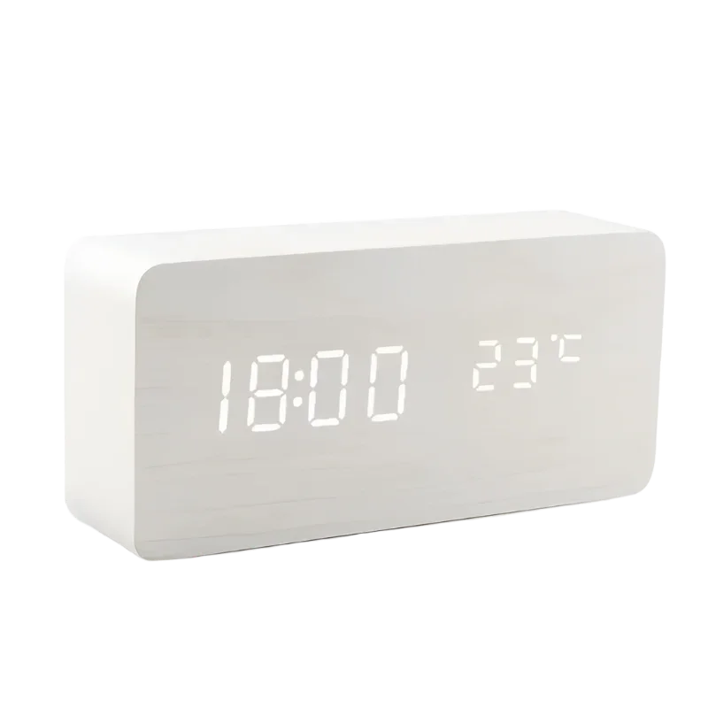 NatureSense Wooden LED Alarm Clock - home decor by Extoril