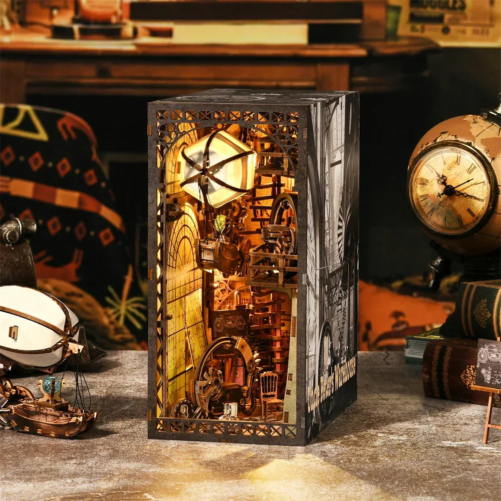 Diy Book Nook Shelf - Uncle Peter's Steampunk Warhouse - DIY Booknooks by Extoril