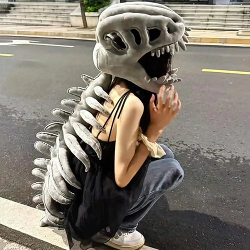Dinosaur Skeleton Costume Set Dress up Clothing Plush Toys Party Cosplay - home decor by Extoril