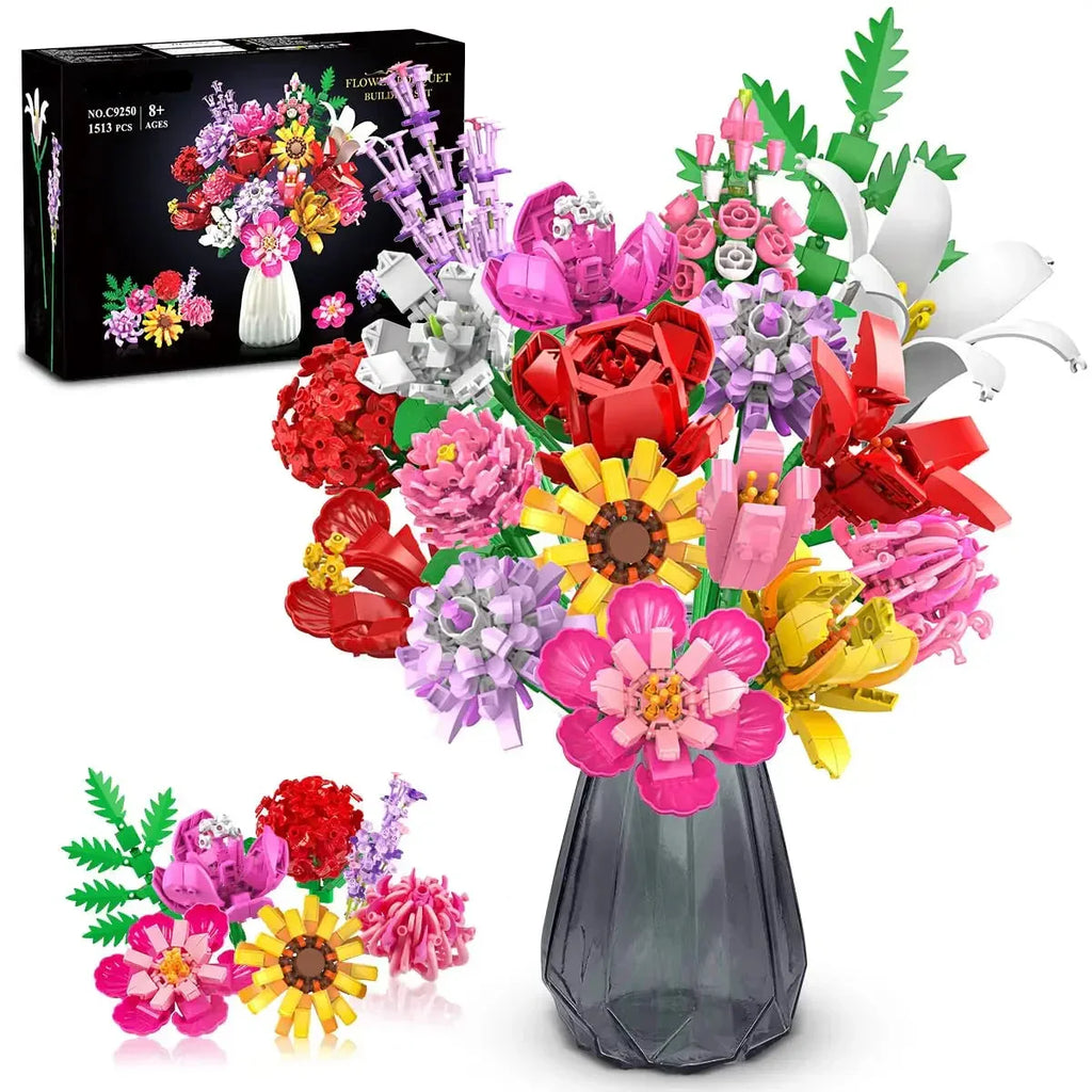 Flower Bouquet Building Set - 18PCS - DIY Flower by Extoril