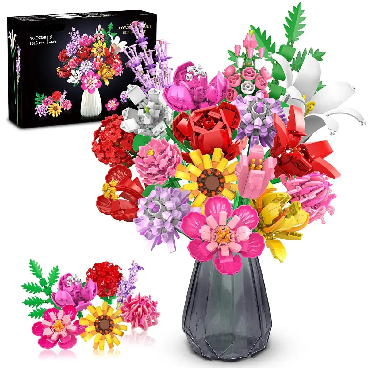 Flower Bouquet Building Set - 18PCS - DIY Flower by Extoril