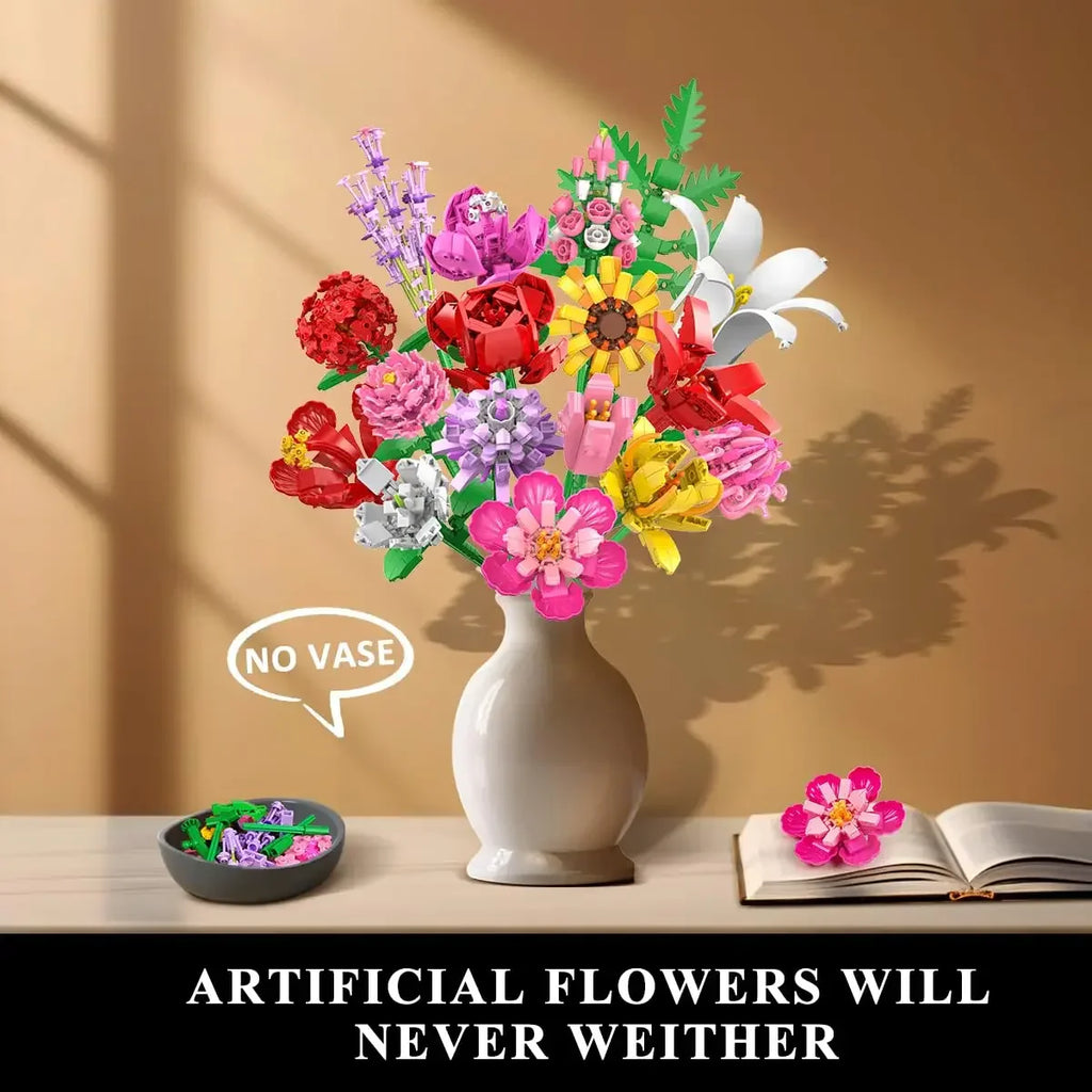 Flower Bouquet Building Set - 18PCS - DIY Flower by Extoril