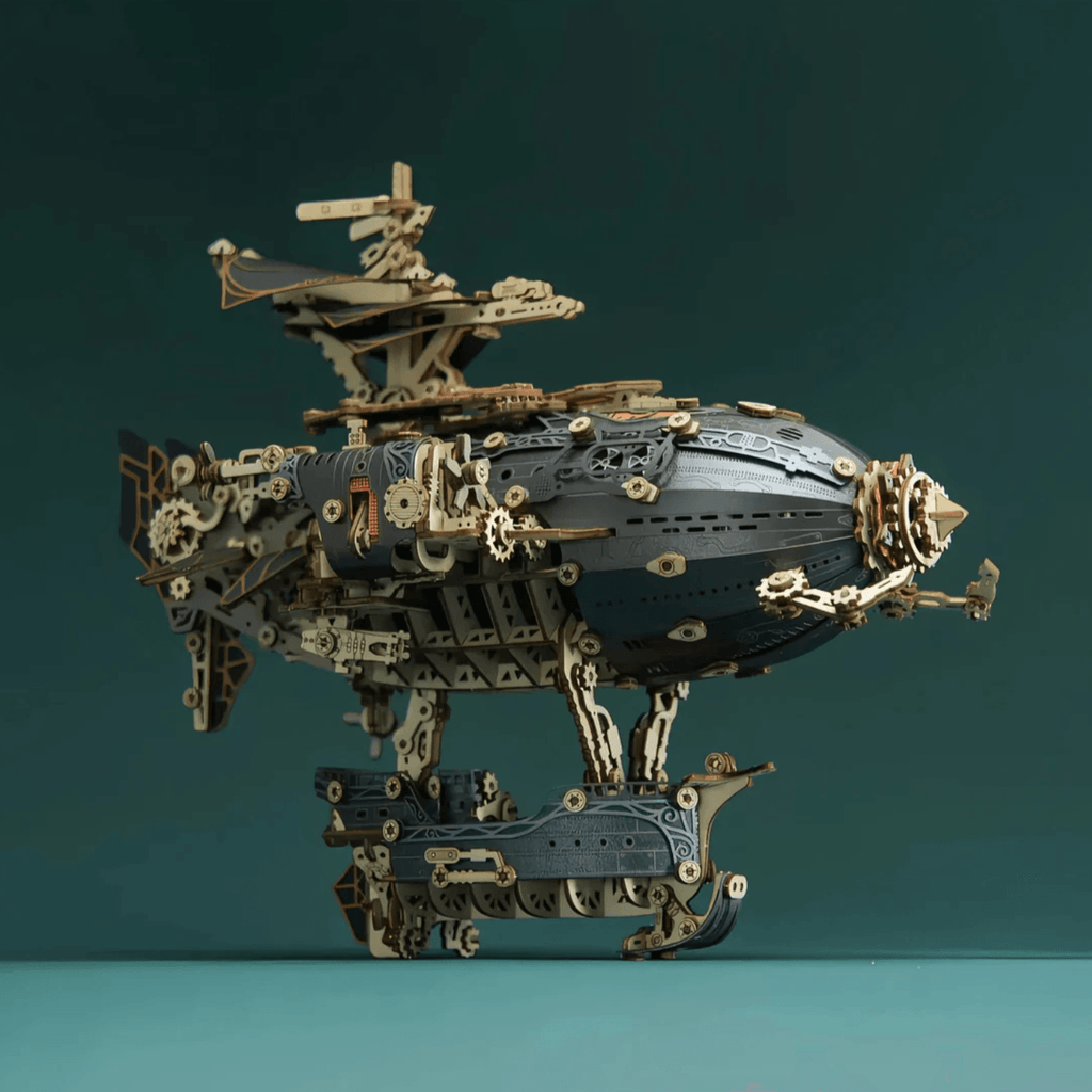 Steampunk Navigator Airship 3D Wooden Puzzle Kit - 3D Wooden Puzzle by Extoril