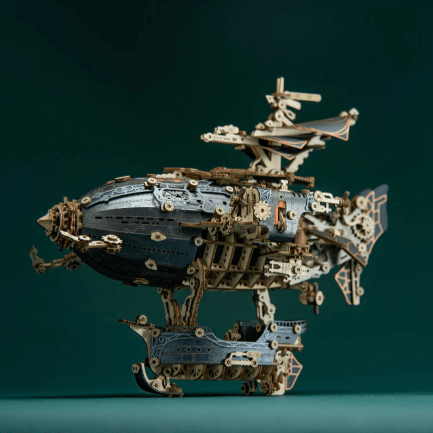 Steampunk Navigator Airship 3D Wooden Puzzle Kit - 3D Wooden Puzzle by Extoril