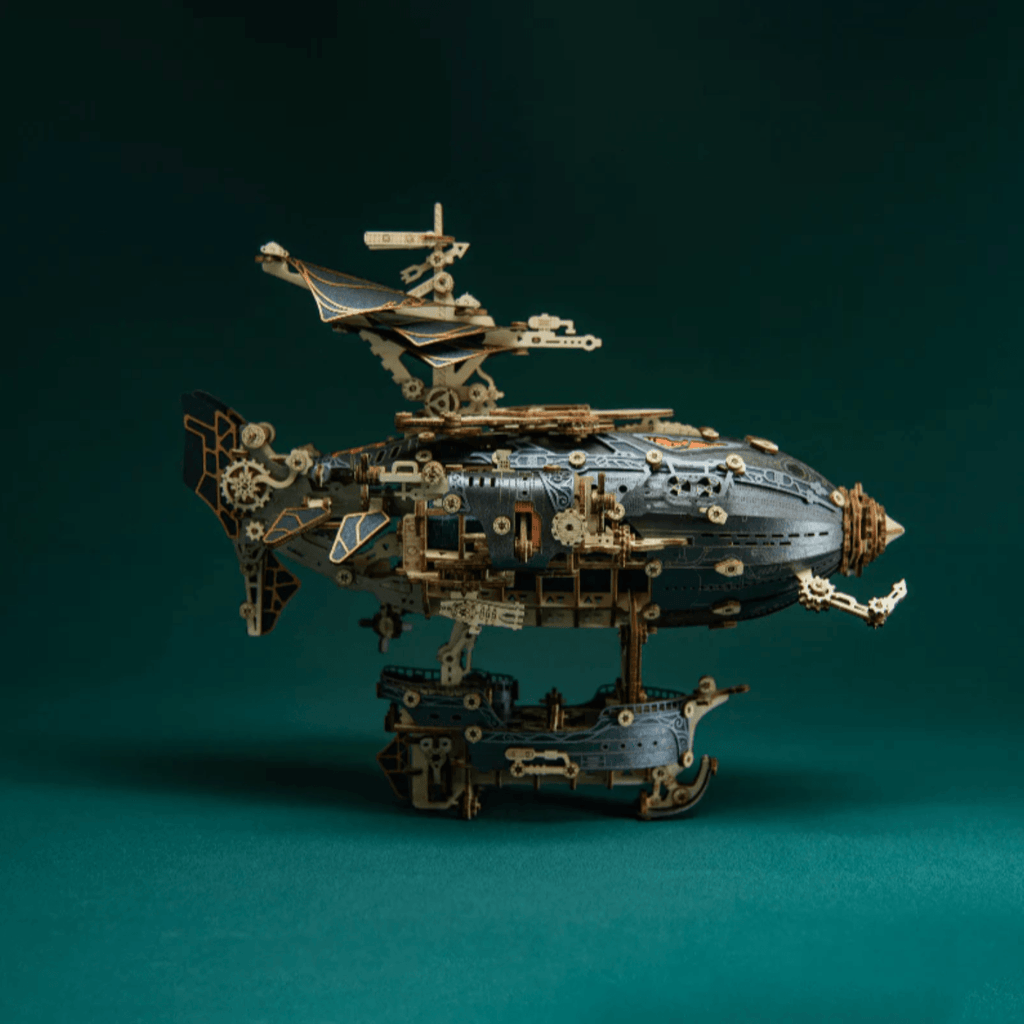 Steampunk Navigator Airship 3D Wooden Puzzle Kit - 3D Wooden Puzzle by Extoril