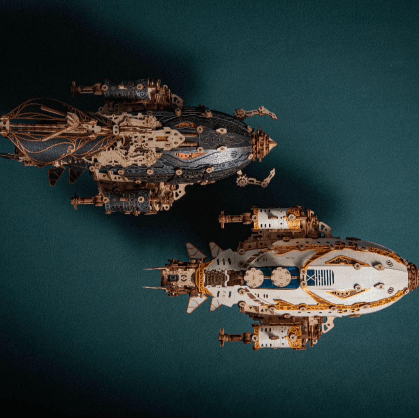 Steampunk Navigator Airship 3D Wooden Puzzle Kit - 3D Wooden Puzzle by Extoril