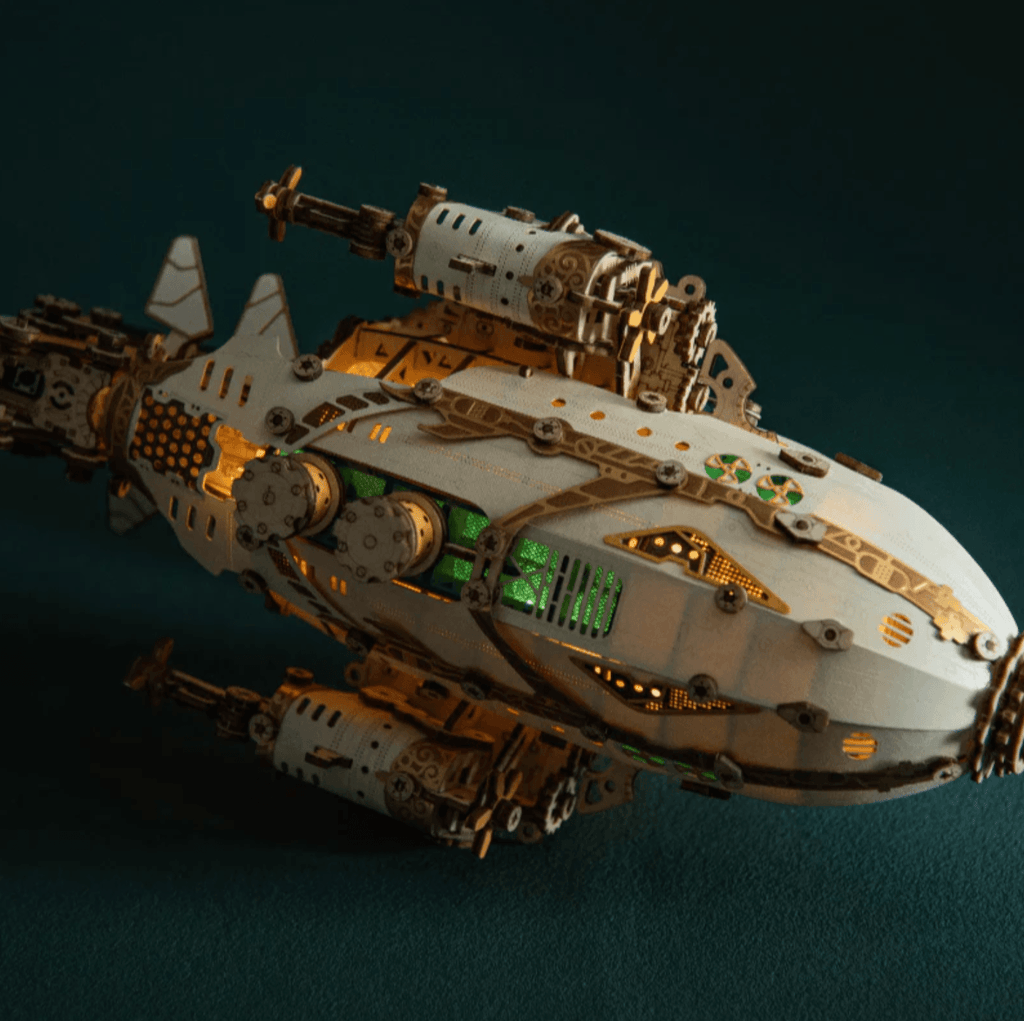 Steampunk Navigator Airship 3D Wooden Puzzle Kit - 3D Wooden Puzzle by Extoril
