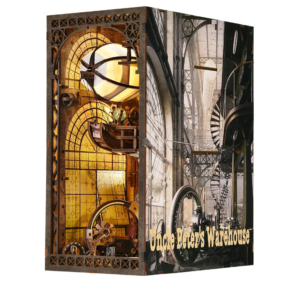Diy Book Nook Shelf - Uncle Peter's Steampunk Warhouse - DIY Booknooks by Extoril