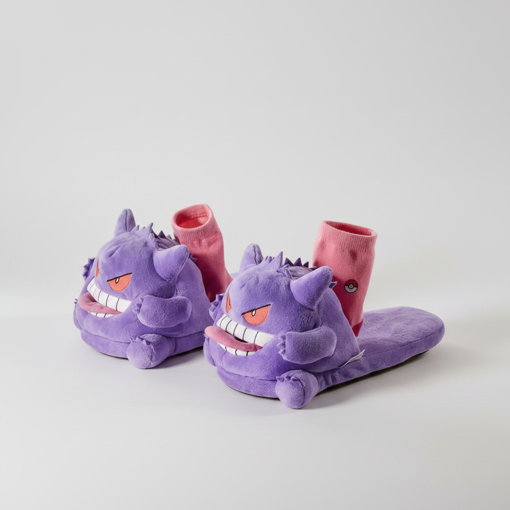 Pokemon Gengar Plush Slippers Tongue Out - Gadget by Extoril