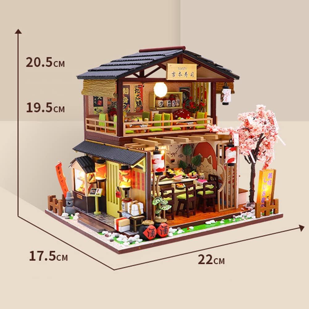 Sushi Haven Miniature Restaurant Kit - DIY Miniature by Extoril