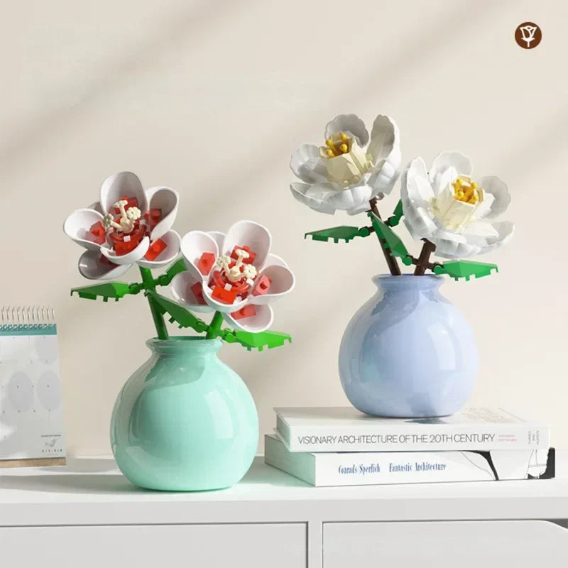 Building Block Flowers - Brick Bouquet with Vase - DIY Flower by Extoril