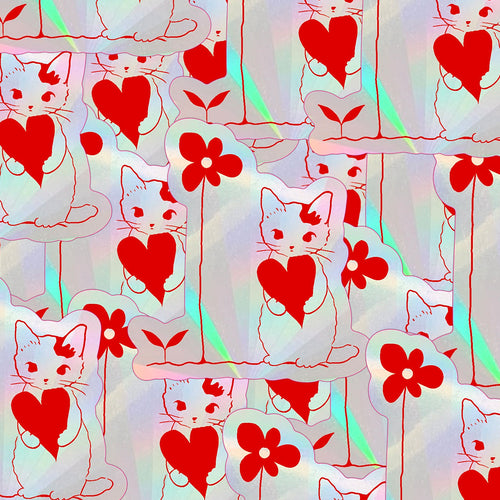 PrismVeil Felinae — Cat Silhouette Rainbow Window Film